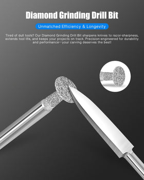 Elechiakan 1/8-inch shank fits standard rotary tools for softwood and plastic work.