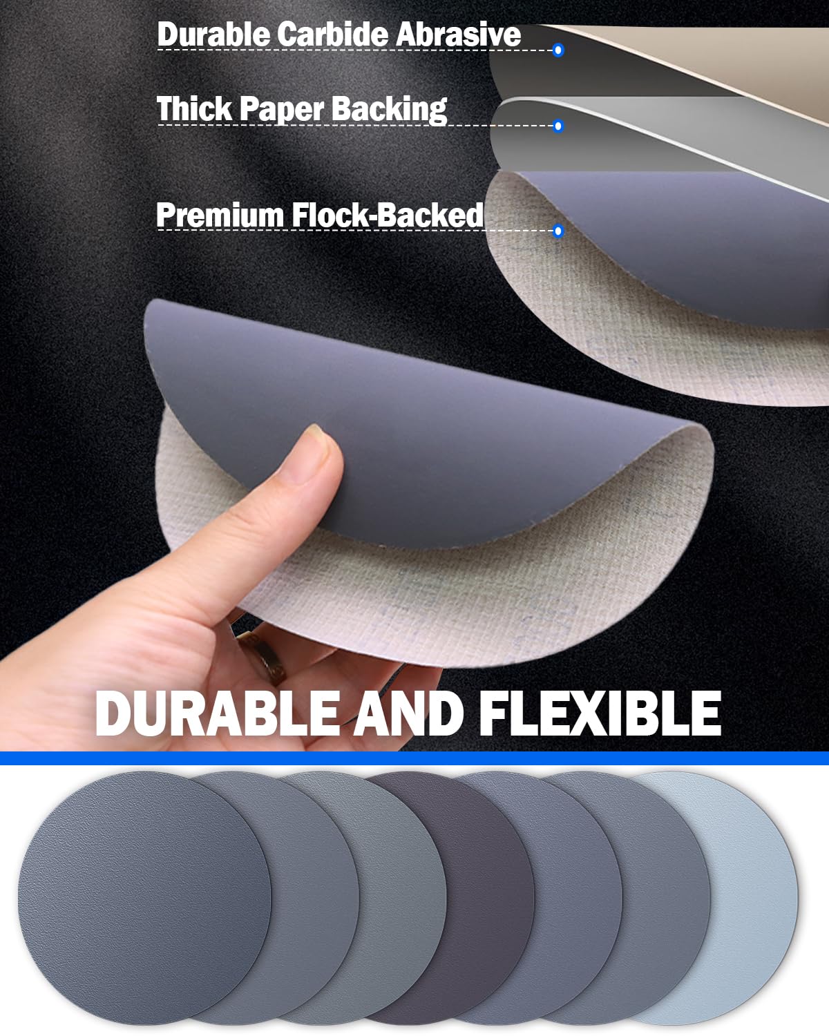 Elechiakan wet-dry discs reduce dust by rinsing debris during wet sanding.
