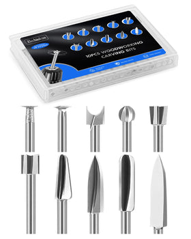 Elechiakan 10-piece wood carving bits for Dremel, versatile shaping and detailing possibilities.