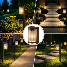 ELECLINK easy-install solar garden lights simply stake into sunlit soil