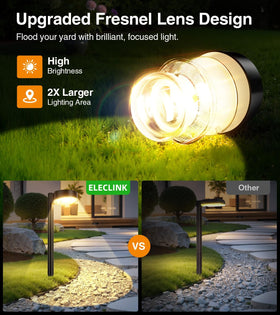 ELECLINK solar pathway light delivers 40 lumens for bright, clear walkways.