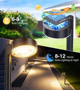 ELECLINK solar light charges in 6–8 hours and provides 8–12 hours of nightly illumination.