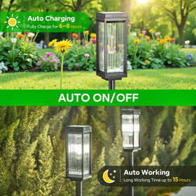 ELECLINK pathway lights glow warm tungsten-like filament in modern housing.