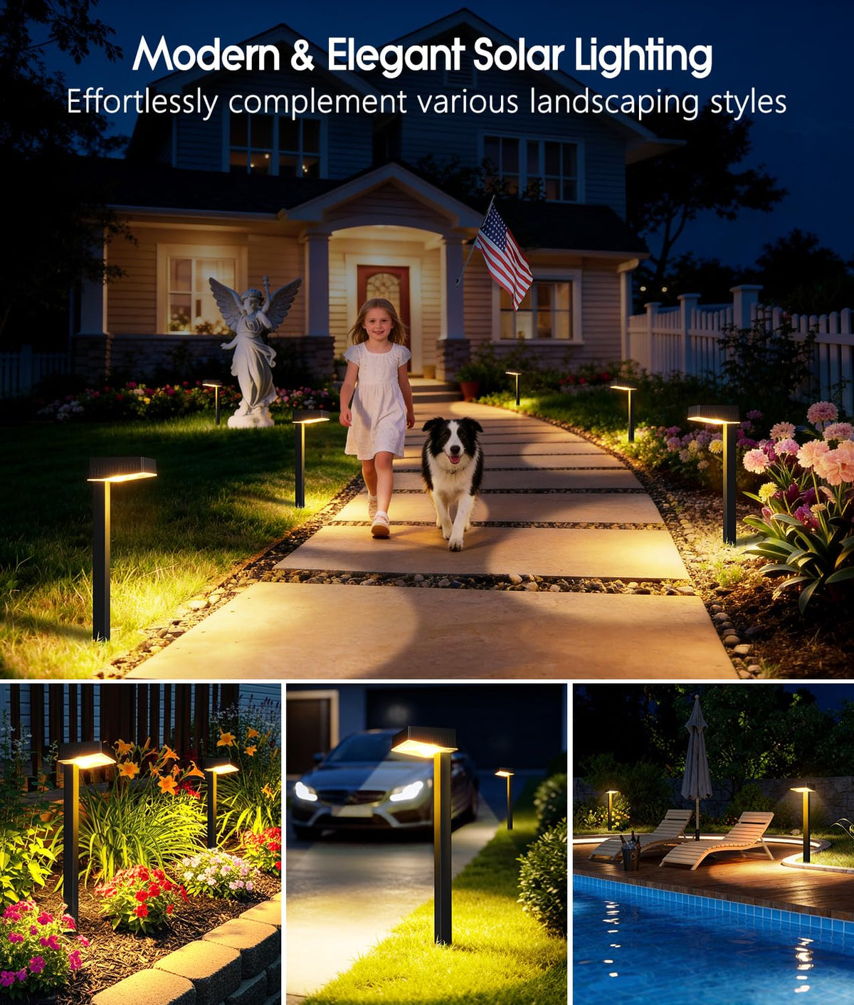 ELECLINK 8-pack pathway lights for cohesive outdoor lighting