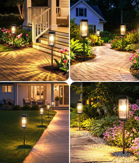 ELECLINK lights illuminate garden and driveway areas with cohesive glow