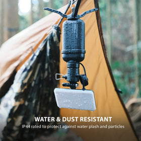 ELECOM NESTOUT flashlight brightness range from 30 to 1000 lumens for targeted campsite illumination