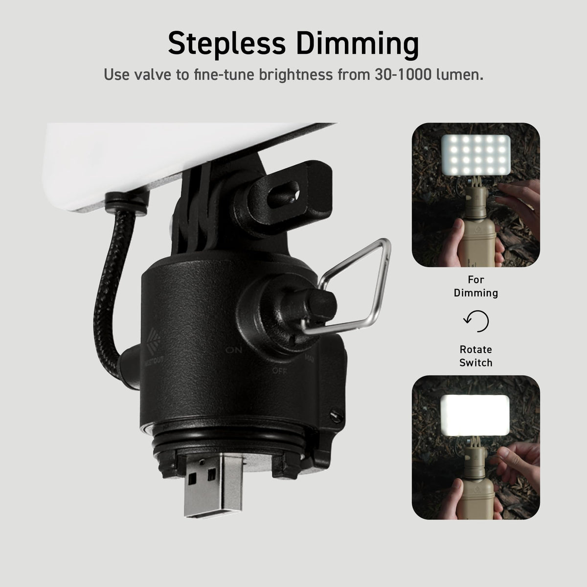 ELECOM NESTOUT flashlight IP44 rating protects against rain and dust on outdoor trips