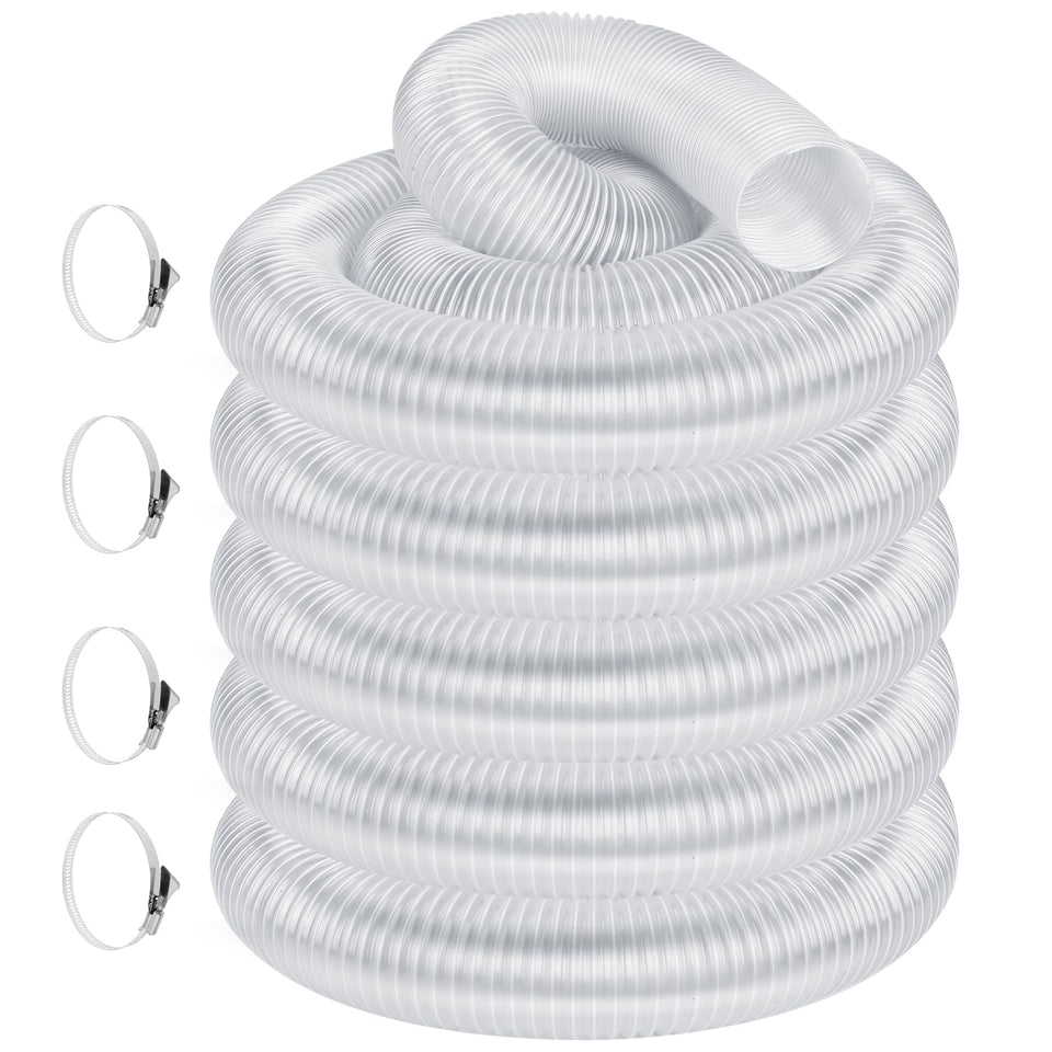 Elecoman 4in dust hose with clear view for flow monitoring.