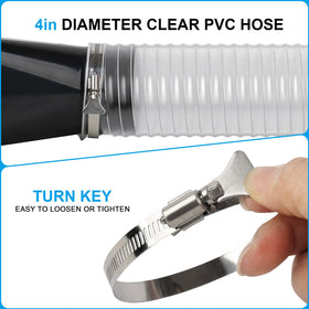 Elecoman easy-install dust hose suitable for flexible setups.