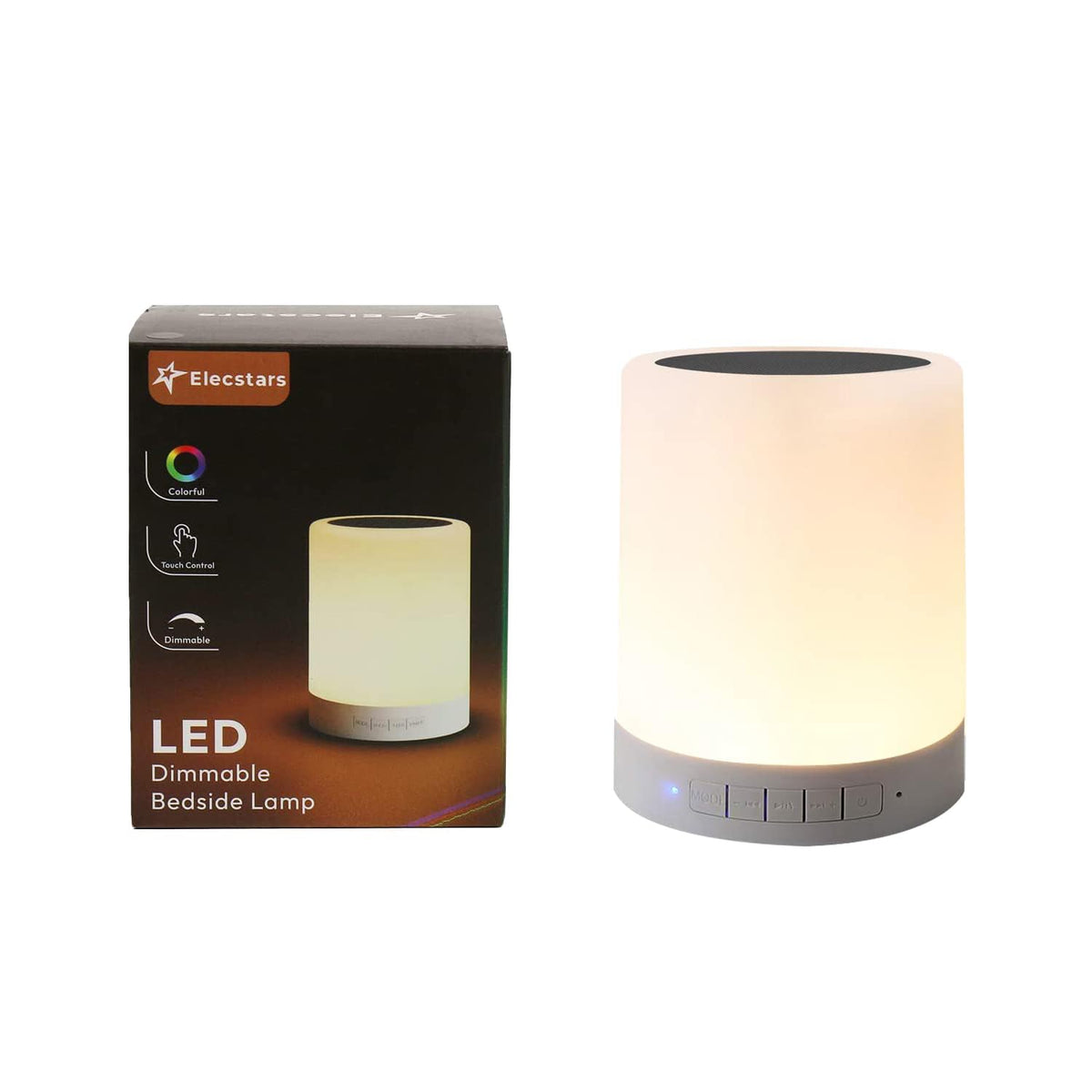 Elecstars bedside lamp with color options for kids and adults.