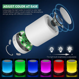 Elecstars Bluetooth speaker lamp for hands-free calls and music.