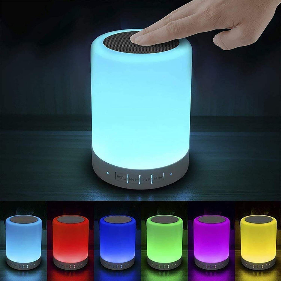 Elecstars Touch Bedside Lamp in white mode, soft light for reading.
