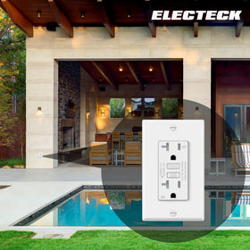 ELECTECK ETL-listed outdoor GFCI outlet offers reliable protection.