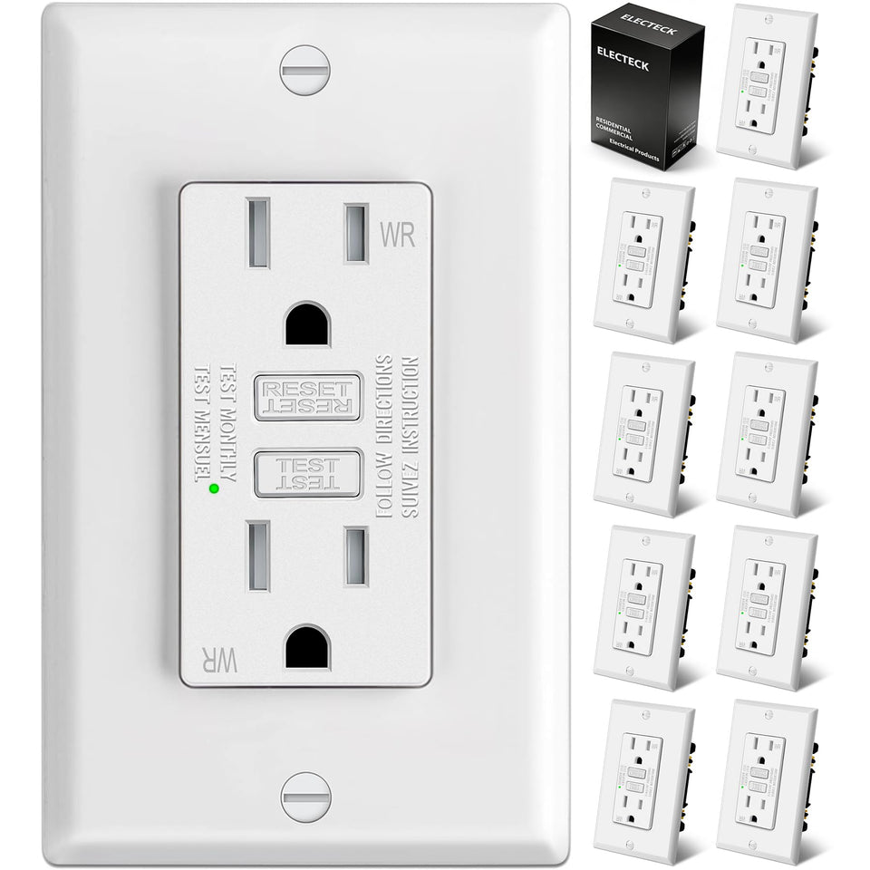 ELECTECK ultra slim outdoor GFCI for tight exterior boxes.