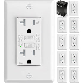 ELECTECK GFCI outlet with LED indicator for outdoor status.