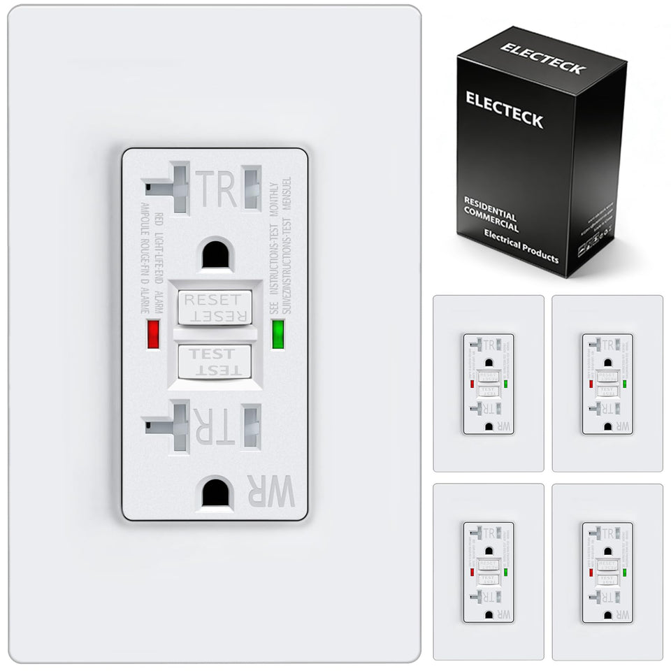 Electeck outdoor weatherproof GFCI outlet for safe outdoor power access