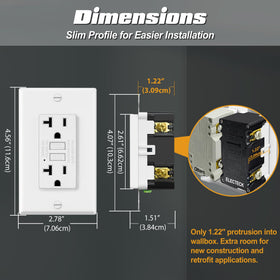 Electeck wall plate included for quick, polished installation