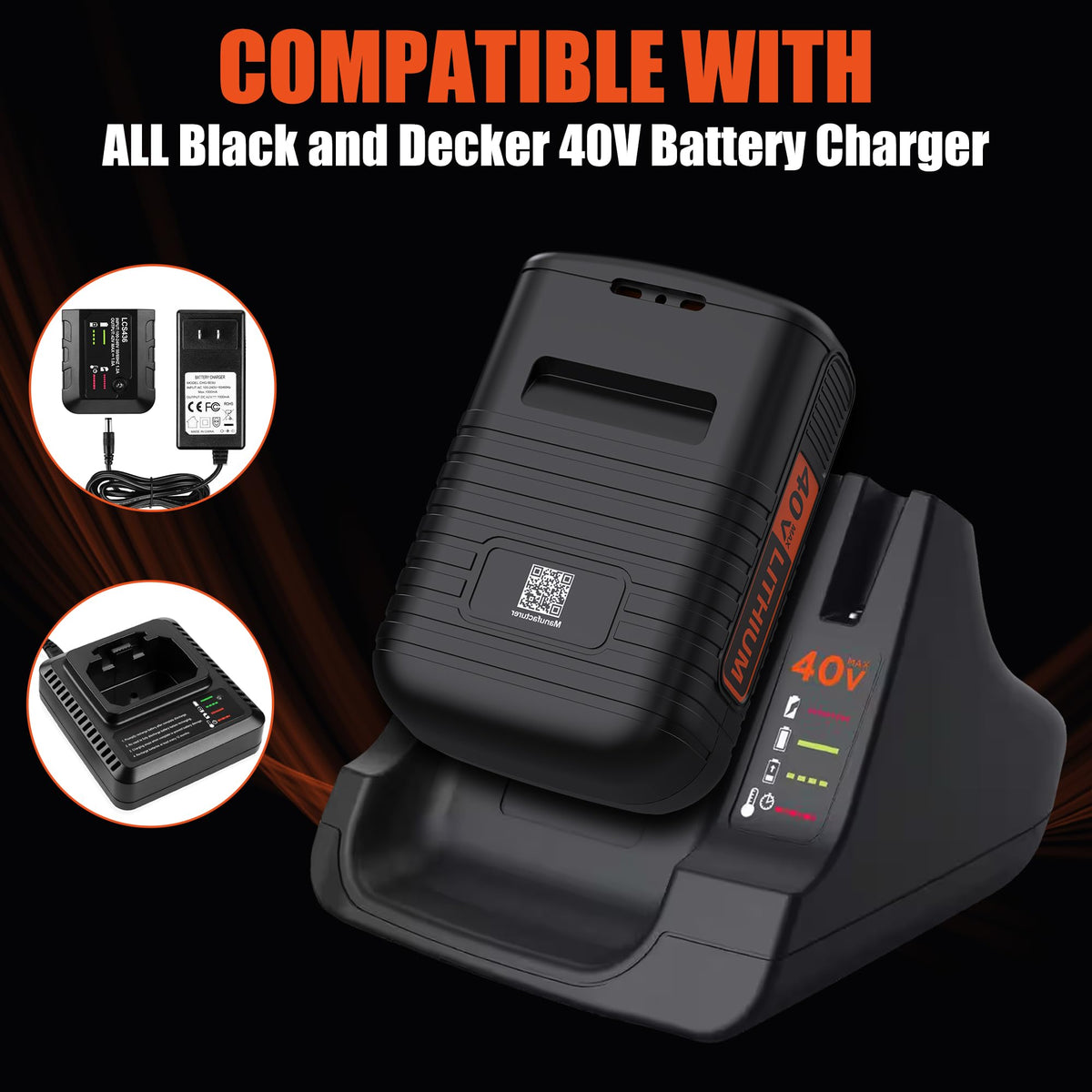 ELECtrysium battery shown with LBX2040 and LBXR36 compatibility.