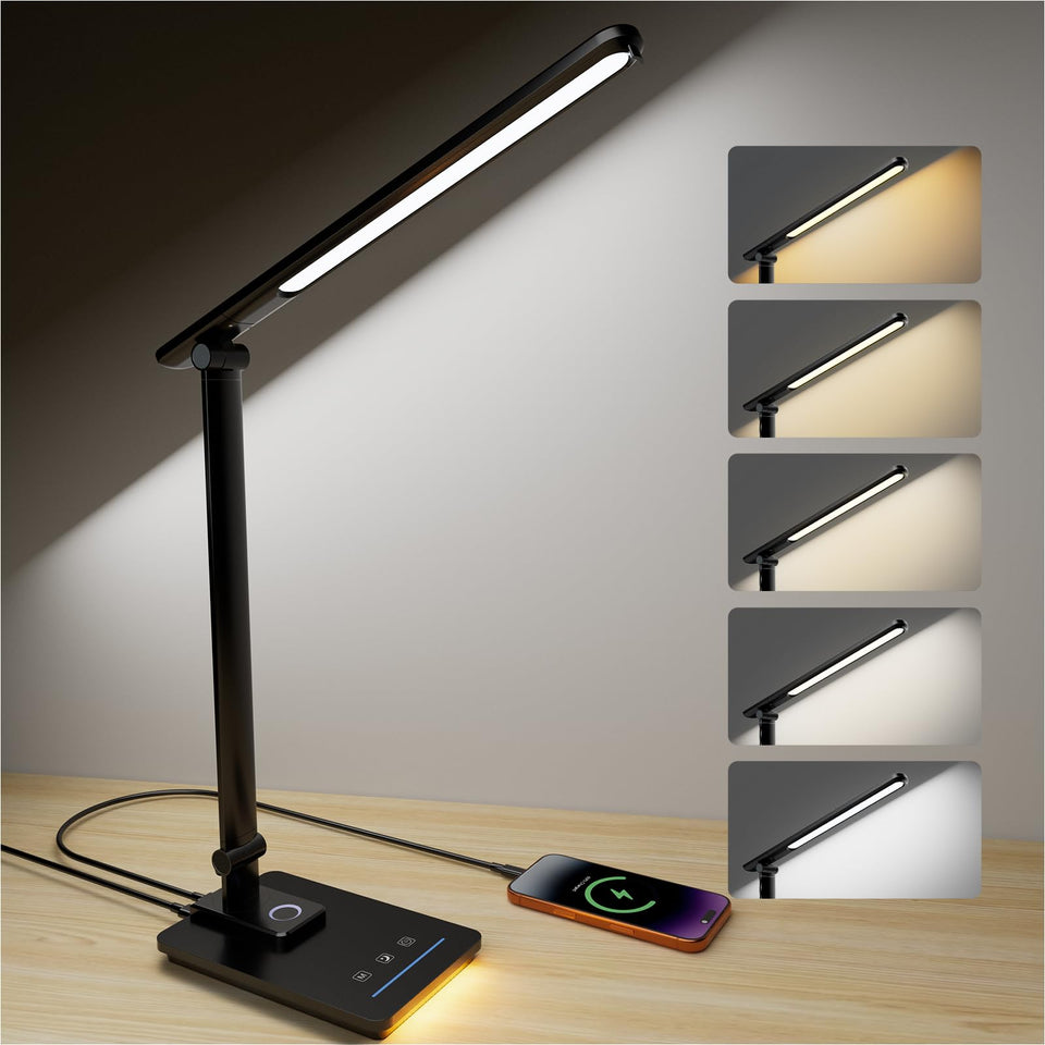 Electri LED desk lamp color temperature control for versatile lighting