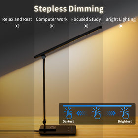 Electri LED desk lamp flexible joints for targeted light on tasks