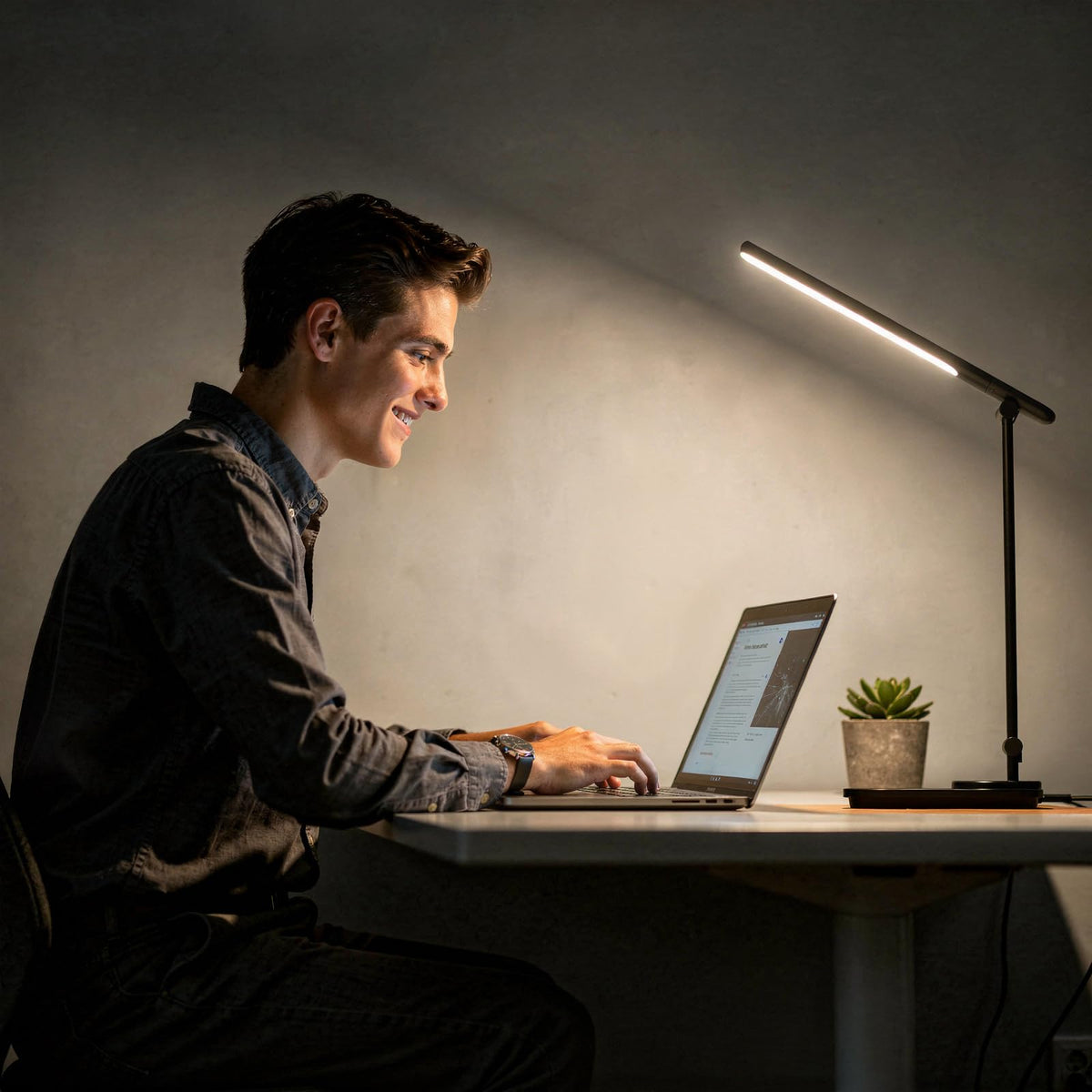 Electri LED desk lamp foldable compact design for easy storage