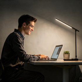 Electri LED desk lamp foldable compact design for easy storage