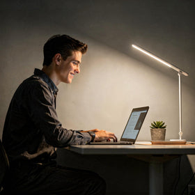 ELECTRI LED Desk Lamp foldable design folds flat for easy storage