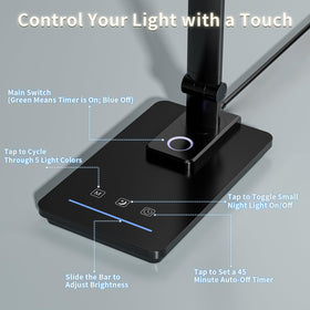 Electri LED desk lamp night reading setup for late sessions