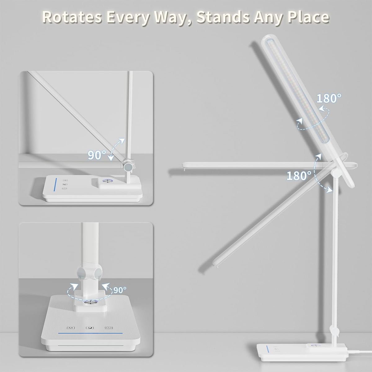 ELECTRI LED Desk Lamp USB port base keeps devices charged while you work