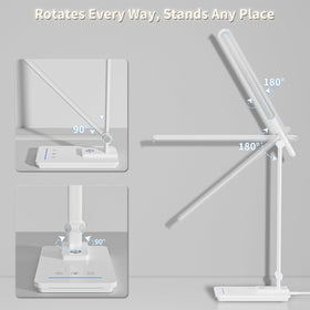 ELECTRI LED Desk Lamp USB port base keeps devices charged while you work