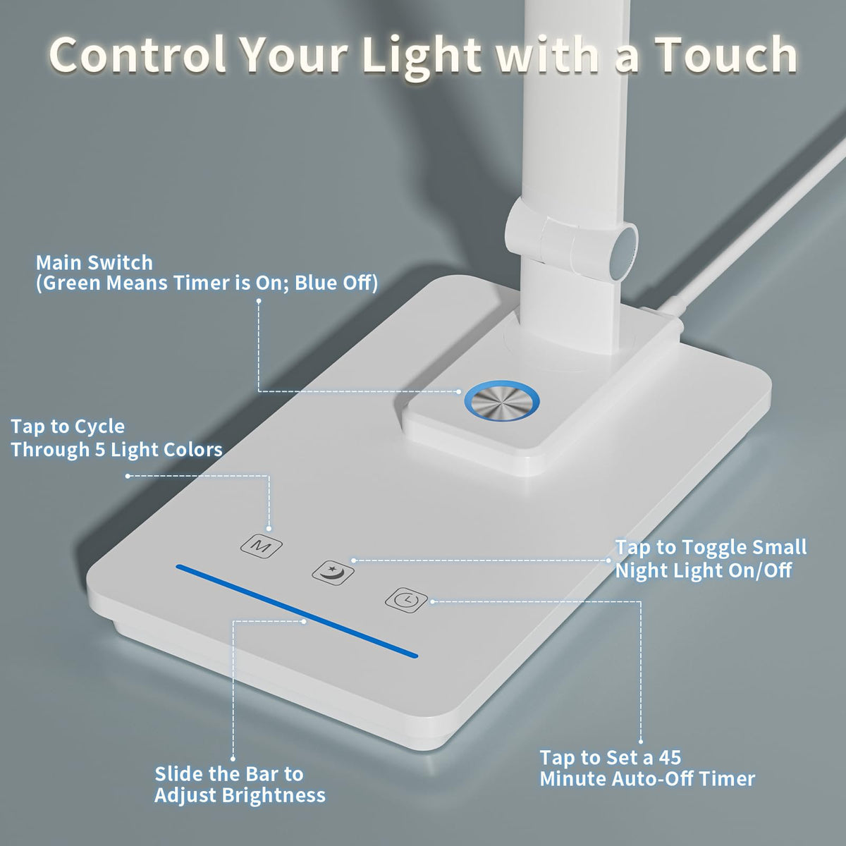 ELECTRI LED Desk Lamp versatile uses from reading to puzzles and nail art