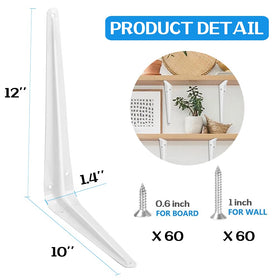 Eledom shelf bracket with screws included for quick installation
