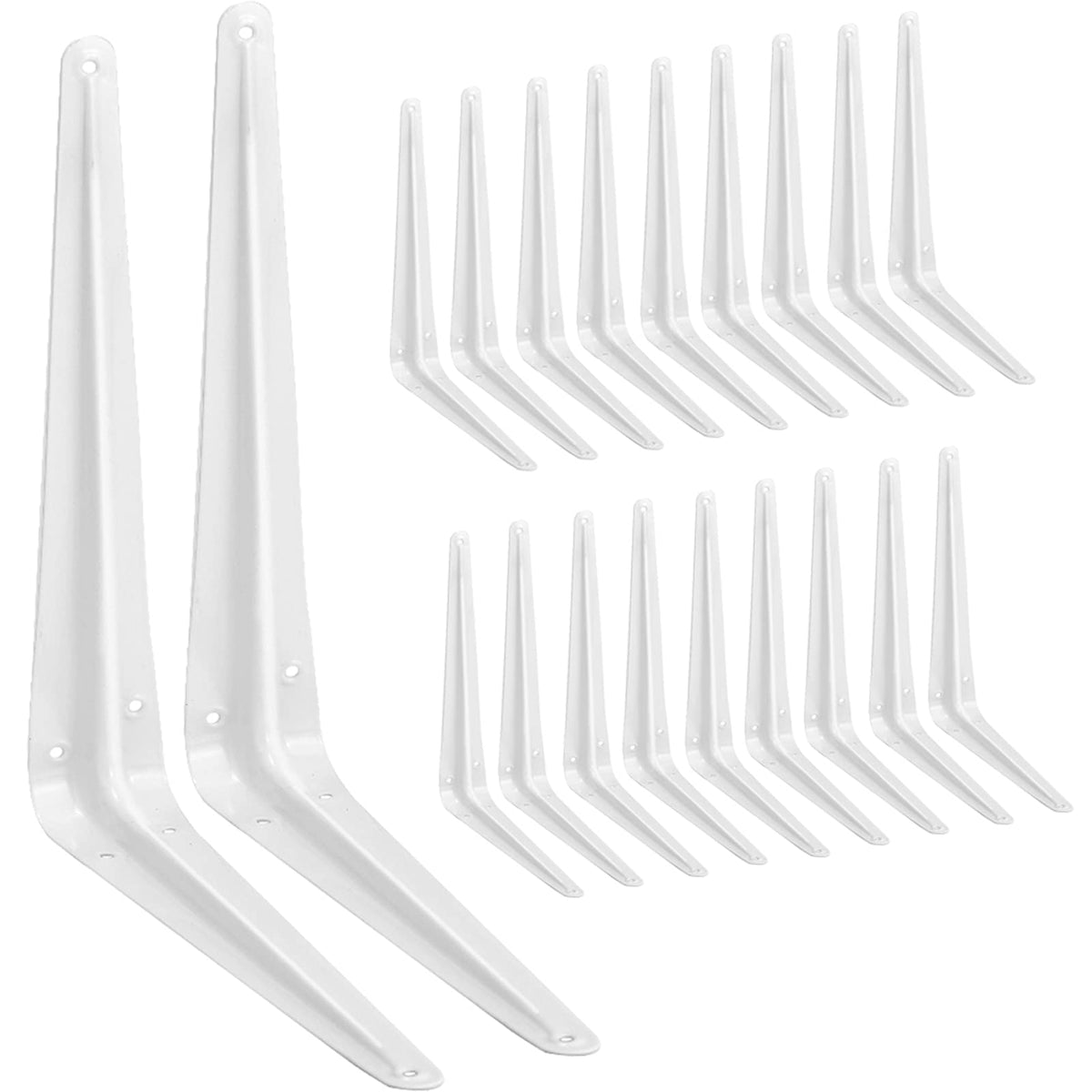 Eledom 12-inch shelf bracket white finish supports sturdy wood shelves