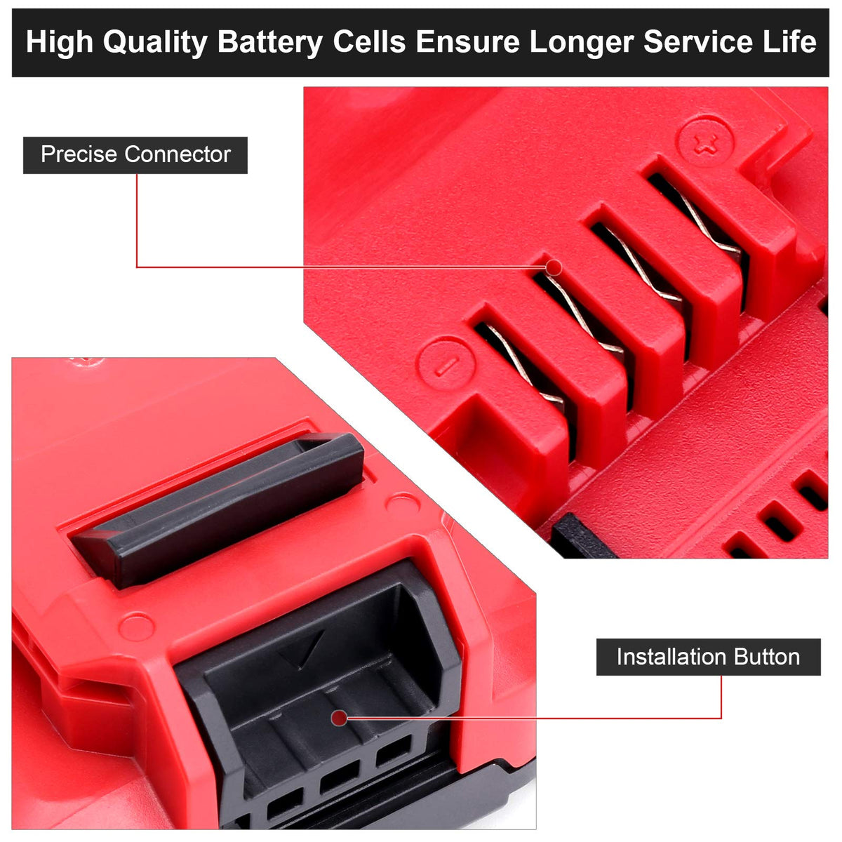 ELEFLY PCC680L 20V battery label indicating safety and compatibility