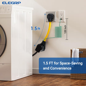 ELEGRP 180-degree rotating plug enables flexible installation.
