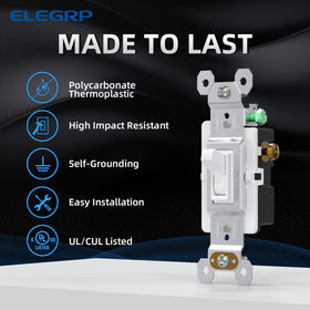 ELEGRP 3-way toggle switch back view highlighting compact form.