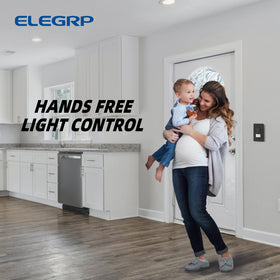 ELEGRP switch compatible with LED, CFL, and incandescent bulbs for versatility.