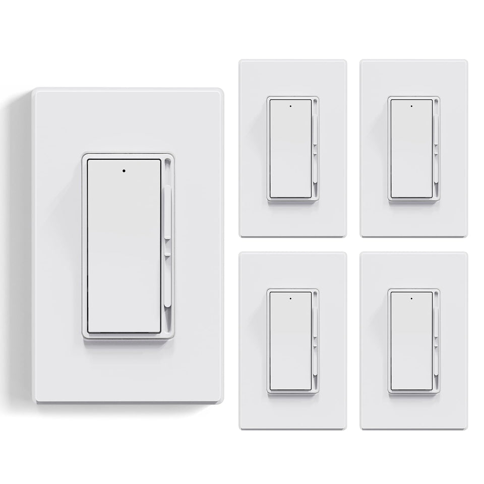 ELEGRP dimmer light switch front view highlighting smooth LED dimming.