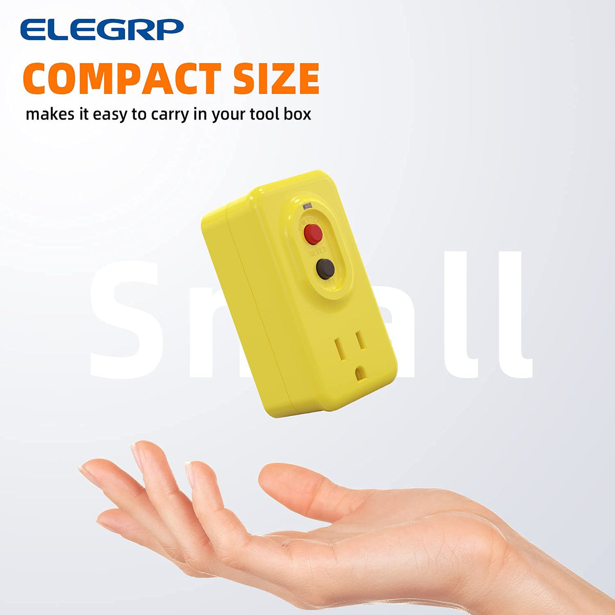 ELEGRP NEMA 5-15P outlet on GFCI adapter
