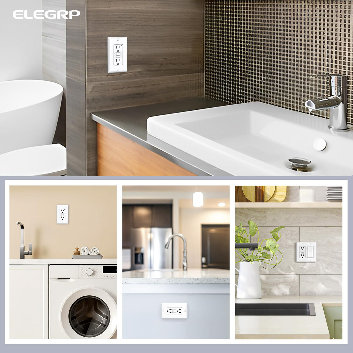 ELEGRP GFCI outlet prevents reversed wiring for safer installation