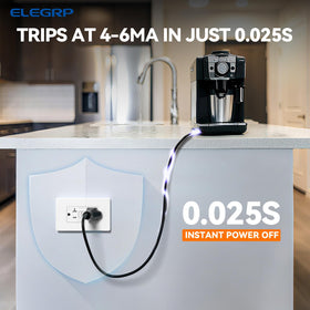 ELEGRP GFCI outlet self-test every 5 seconds for reliable protection