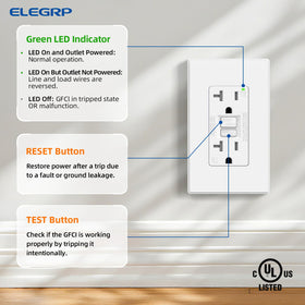 ELEGRP GFCI outlet six-pack bundle for whole-home updates