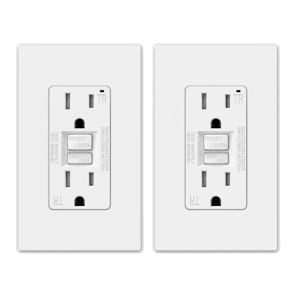 ELEGRP GFCI outlet thinner design fits tight spaces with safety.
