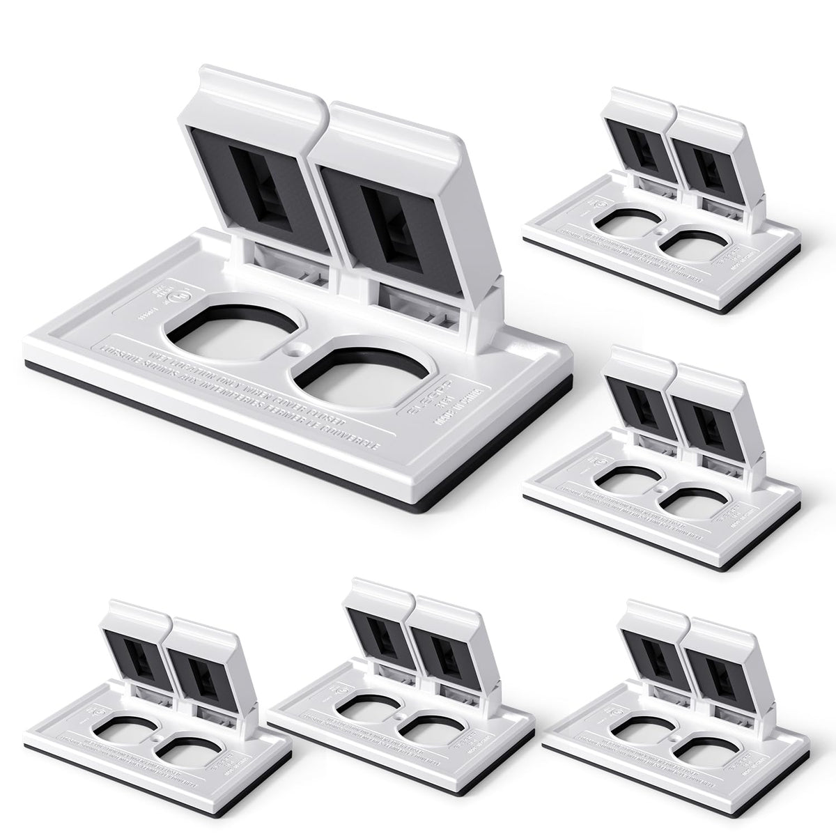 ELEGRP horizontal outdoor cover for duplex outlet shields against rain