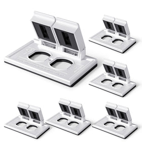 ELEGRP horizontal outdoor cover for duplex outlet shields against rain