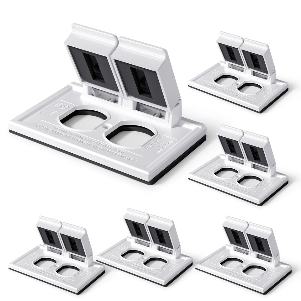 ELEGRP horizontal outdoor cover for duplex outlet shields against rain