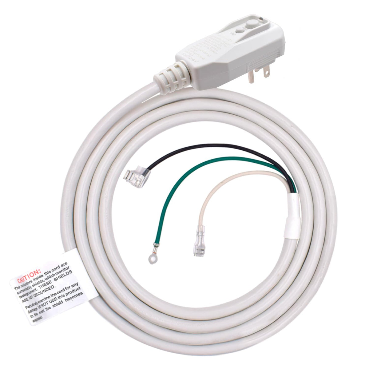 ELEGRP LCDI power cord closeup showing shielded conductors for safer operation.