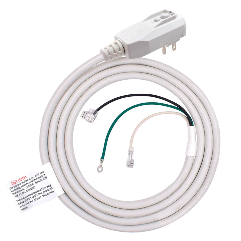 ELEGRP LCDI power cord closeup showing shielded conductors for safer operation.