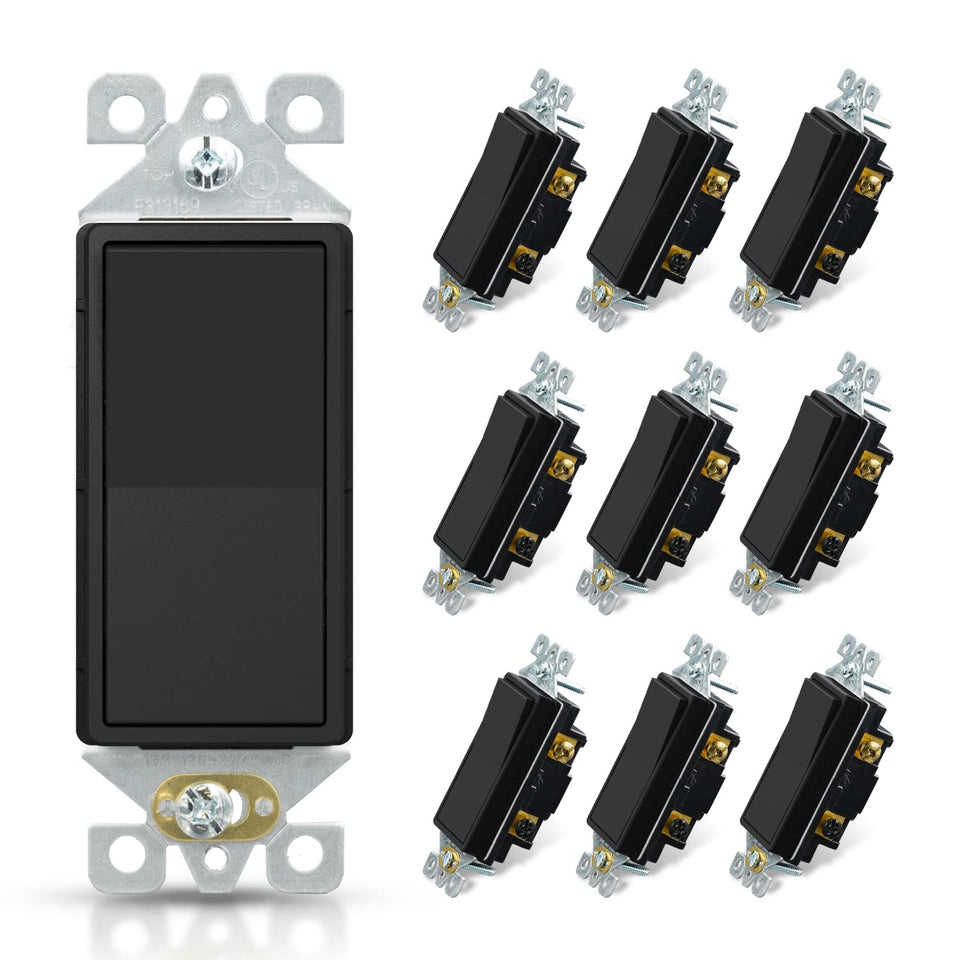 ELEGRP matte black 3-way switch front view for easy lighting control