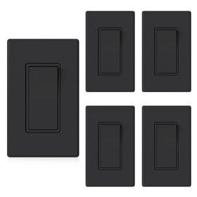 ELEGRP matte black 3-way switch operation for two-location lighting control.